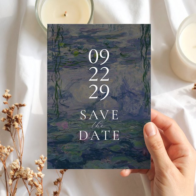 Save The Date Monet Water Lys Mariage Enregistrer La Date (Créateur téléchargé)