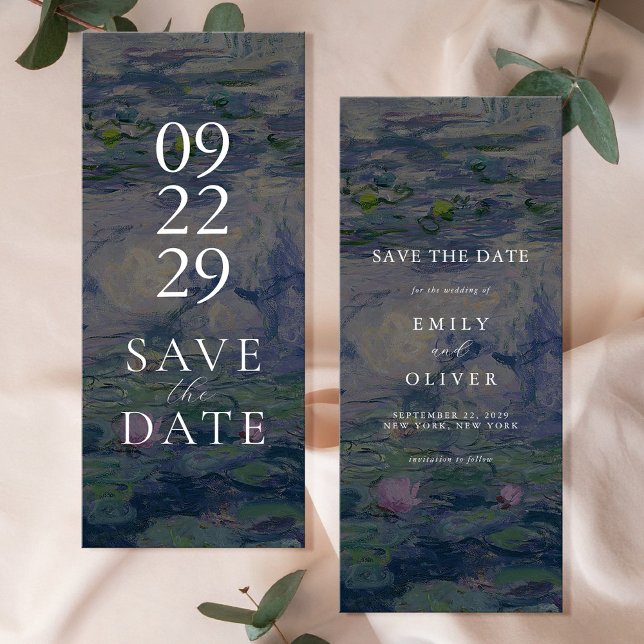 Save The Date Monet Water Lys Mariage Enregistrer La Date (Créateur téléchargé)