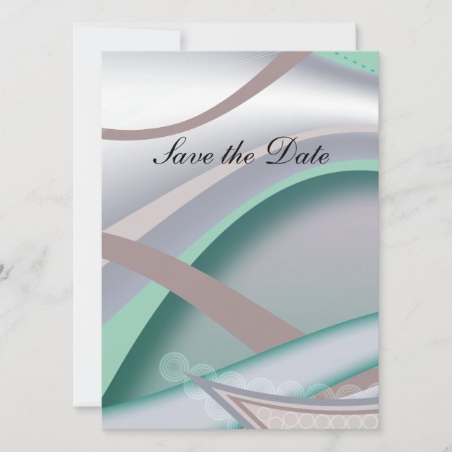 Save The Date Monnaie de chocolat Abstraite (Devant)