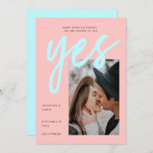 Monnaie rose Neon moderne Grand Mariage photo Scri