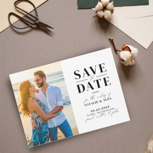 Save The Date Monogramme minimaliste B & W Site Web QR Code Imag