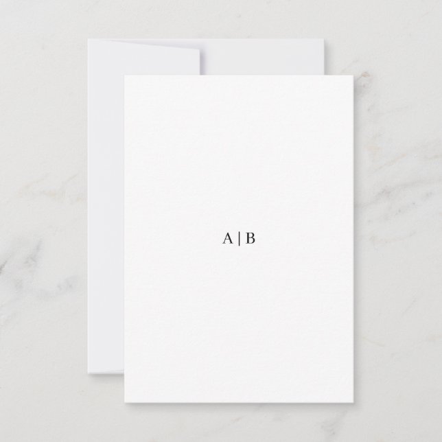 Save The Date Monogramme personnalisé (Devant)