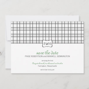 Save The Date Monogramme plaqué Enregistrer la date