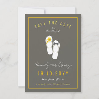 Save The Date Monsieur et Madame Flip Flops Mariage sur la plage