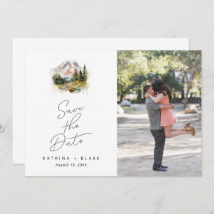 Save The Date Mont Rainier Washington Enregistrer la date