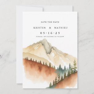 Save The Date Montagne non photo imprimable