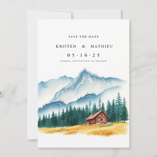 Save The Date Montagne numérique de Bohême (Devant)
