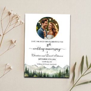 Save The Date Montagnes Pins 11e anniversaire de Mariage Photo