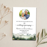 Montagnes Pins 55 Anniversaire Mariage Photo