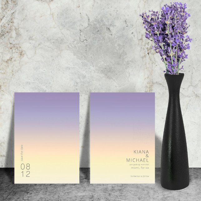 Save The Date Mood Gradient Mariage Indigo Sunset ID741 (Créateur téléchargé)