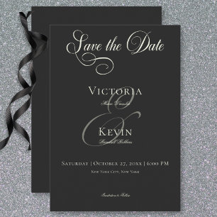 Save The Date Moody sombre Moody Victorian Moon & Sun Mariage