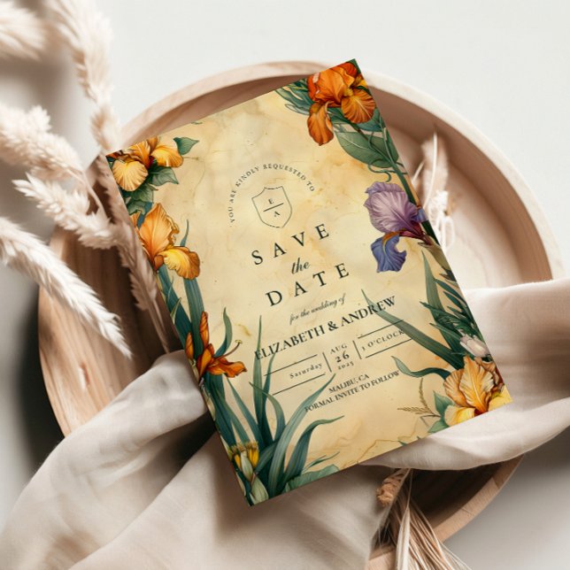 Save The Date Moody Tropical Floral Wedding (Créateur téléchargé)