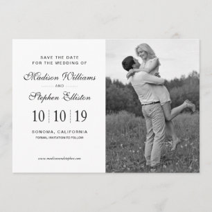 Save The Date Motif à rayures florales peintes - Enregistrer la 