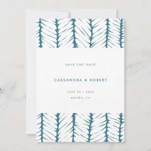 Save The Date Motif Abstrait moderne Mariage Turquoise