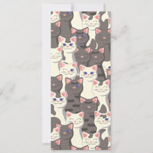 Save The Date Motif de chats blancs et gris