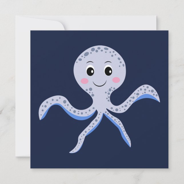 Save The Date Motif de Pieuvre Mignonne (Devant)