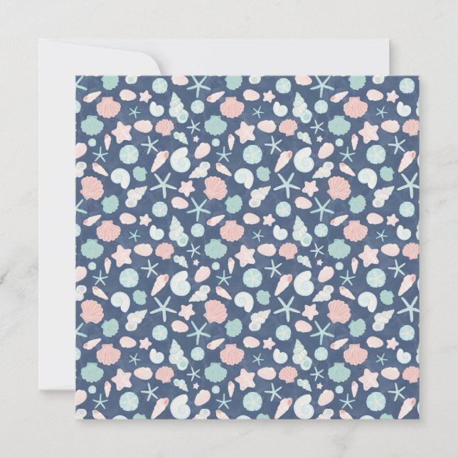 Save The Date motif des coquillages (Devant)