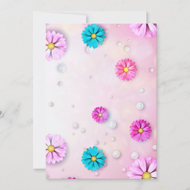 Save The Date Motif Fleurs 7 (Devant)