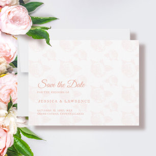 Save The Date Motif floral élégant de pivoine
