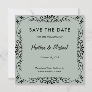 Save The Date Motif floral enregistrer la date du mariage