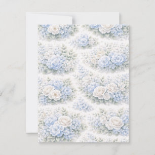 Save The Date Motif floral SoftBlue Élégant Botanique Romantique