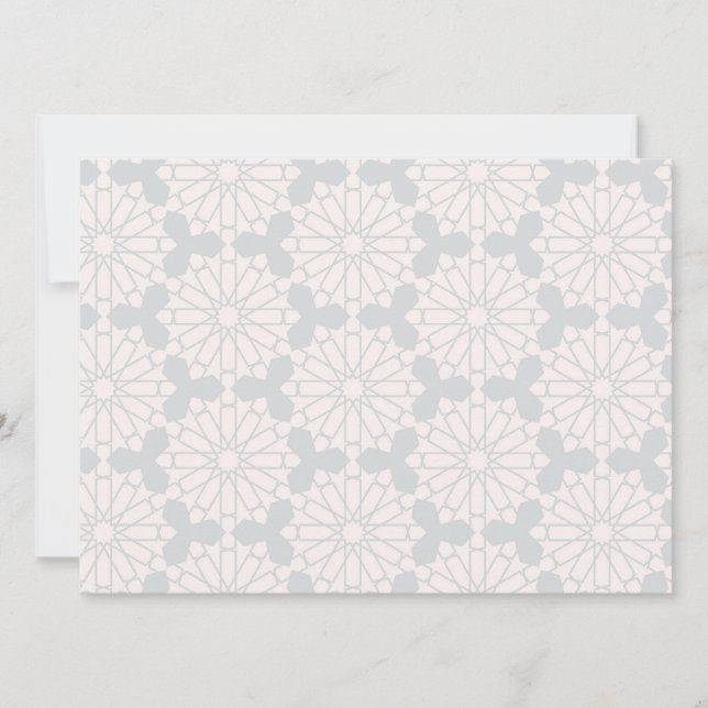 Save The Date Motif géométrique islamique (Devant)