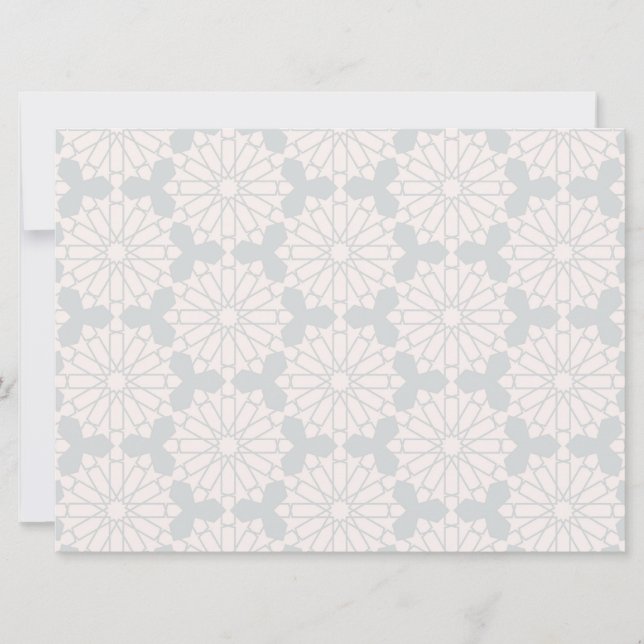 Save The Date Motif géométrique islamique (Devant)