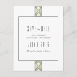Save The Date Motif moderne carrelé Enregistrer la date