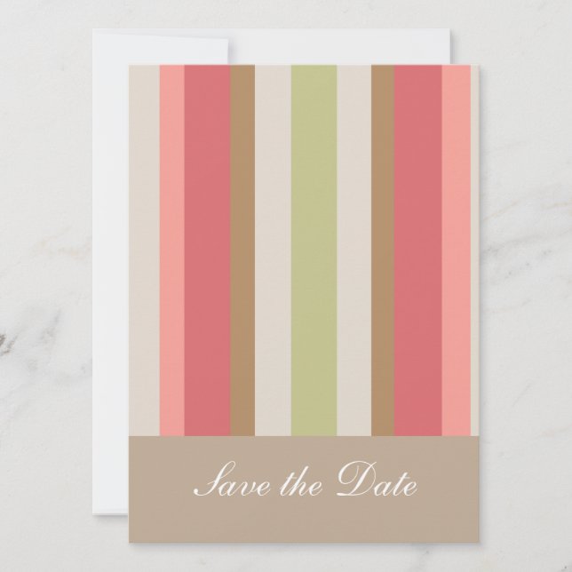 Save The Date Motif Paprika Stripes (Devant)