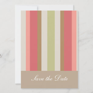 Save The Date Motif Paprika Stripes