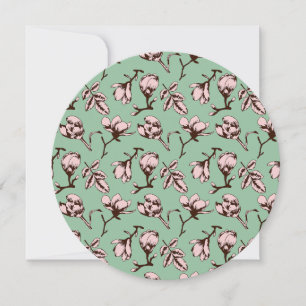 Save The Date Motif sans couture avec bourgeons floraux des arbr