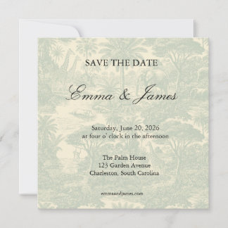 Save The Date Motif Toile de Jungle Design Scénique Tropical