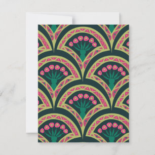 Save The Date motif vert en forme de coquillage