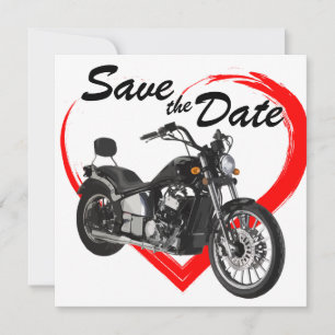 Save The Date Moto Avec Mariage Red Heart