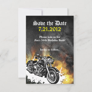 Save The Date Motorcycle Biker Enregistrer la date Annonce