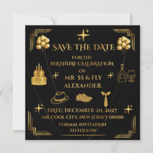 SAVE THE DATE MR 55 & FLY ONYX GOLD ANNIVERSAIRE HOMME 55 ANS