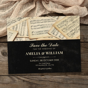 Save The Date musique de mariage vintage