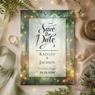 Save The Date Mystic Forrest Meadow Magic se traduit par Forêt M