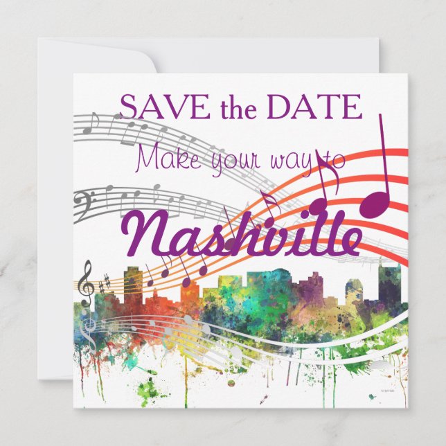 SAVE THE DATE NASHVILLE, TENNESSEE SKYLINE SP - (Devant)