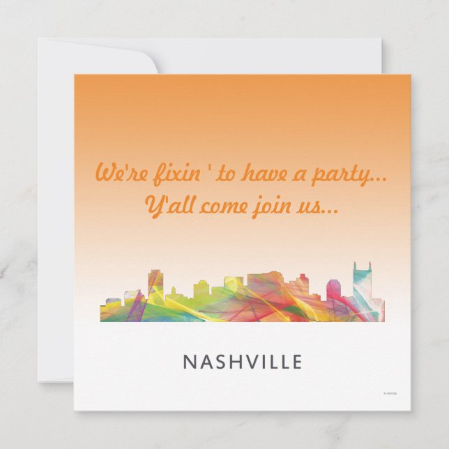 SAVE THE DATE NASHVILLE, TENNESSEE SKYLINE WB1 - (Devant)