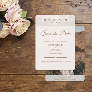 Save The Date Nature Chevaux Photo Mariage Custom