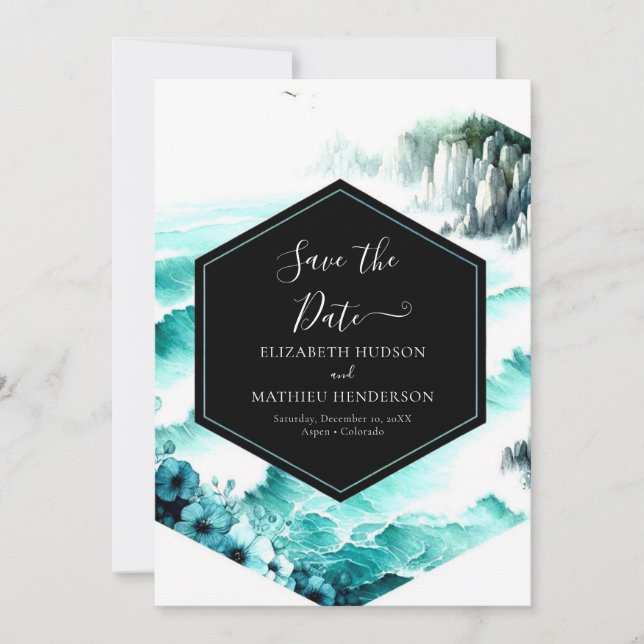 Save The Date Nature Printable Mariage nautique (Devant)