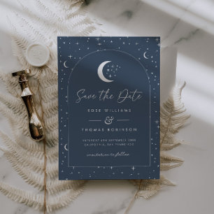 Save The Date Navy Céleste Arché Sauvegarder La Date