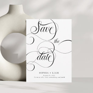 Save The Date Ne jamais mettre fin à l'amour   Calligraphie mode