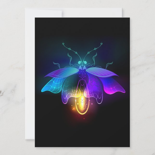 Save The Date Neon Firefly sur noir (Devant)