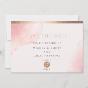 Save The Date Nettoyer l'aquarelle rose vif Enregistrer la date