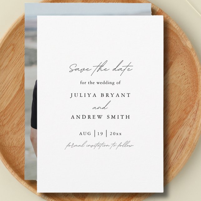 Save The Date Nettoyer photo simple et design (Créateur téléchargé)
