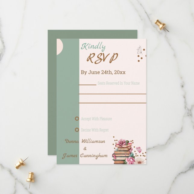 Save The Date  New Chapter Begins RSVP Card (Devant/Arrière en situation)