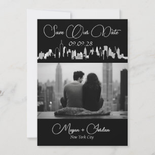 Save The Date New York City Skyline Enregistrer La Date