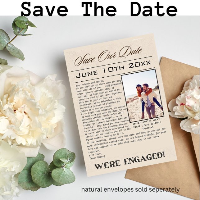 Save The Date NEWSLETTER Enregistrer notre date Mariage Faire-pa (Créateur téléchargé)